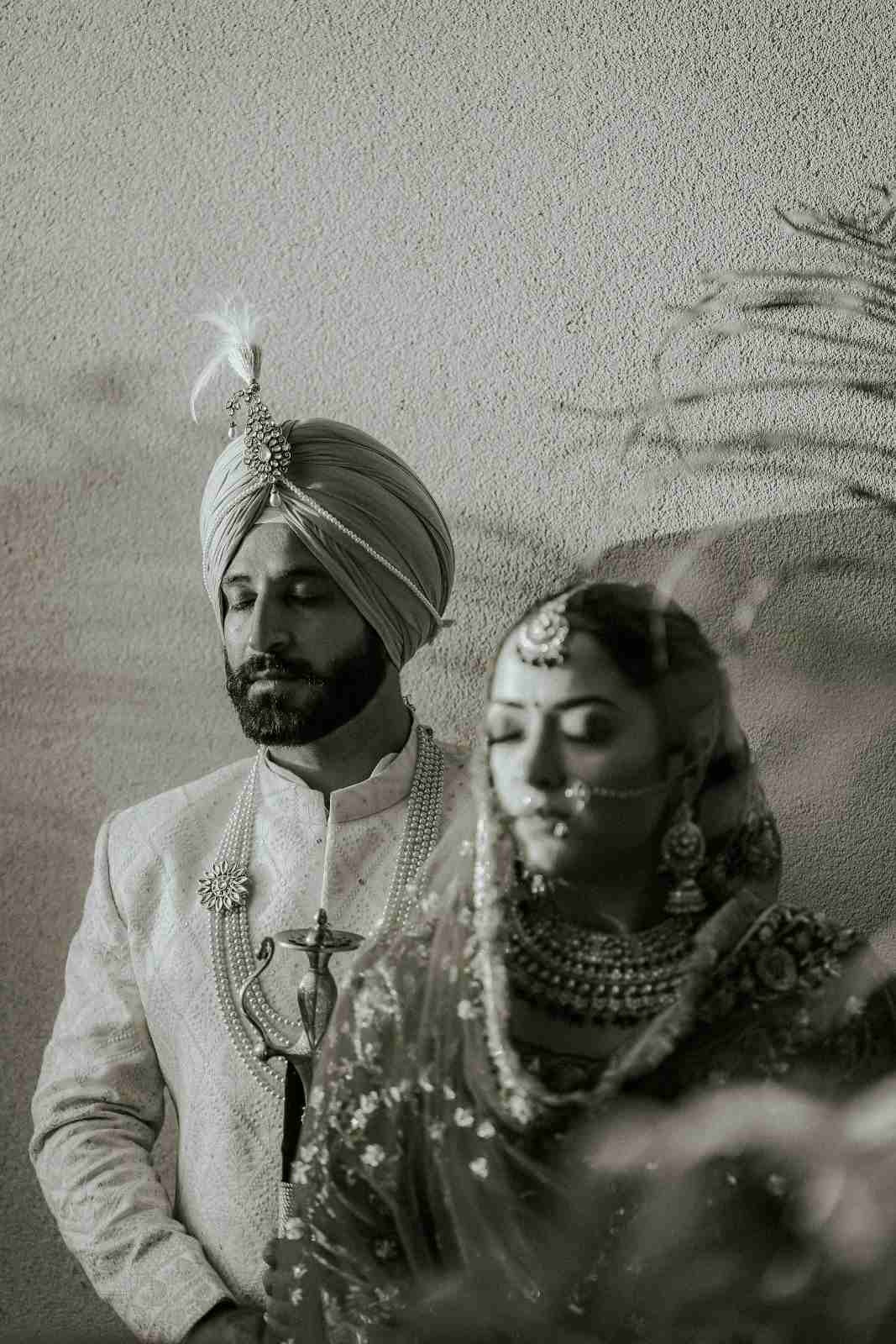 Wedding couple portrait.